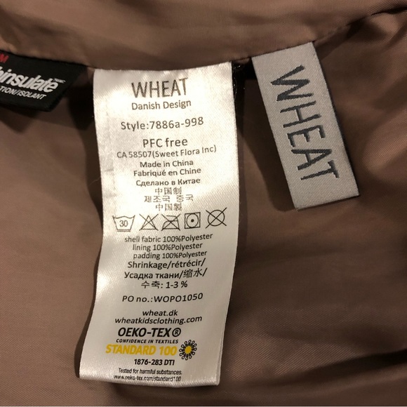 WHEAT kids puffer jacket Sz 2Y 92. Dusty Rose - Picture 3 of 10